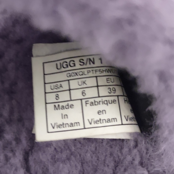 UGG Violet Bloom Fuzz Yeah Slide SLIPPER Sz 8 Adjustable To  Larger Sz Hard Sole - Picture 8 of 15